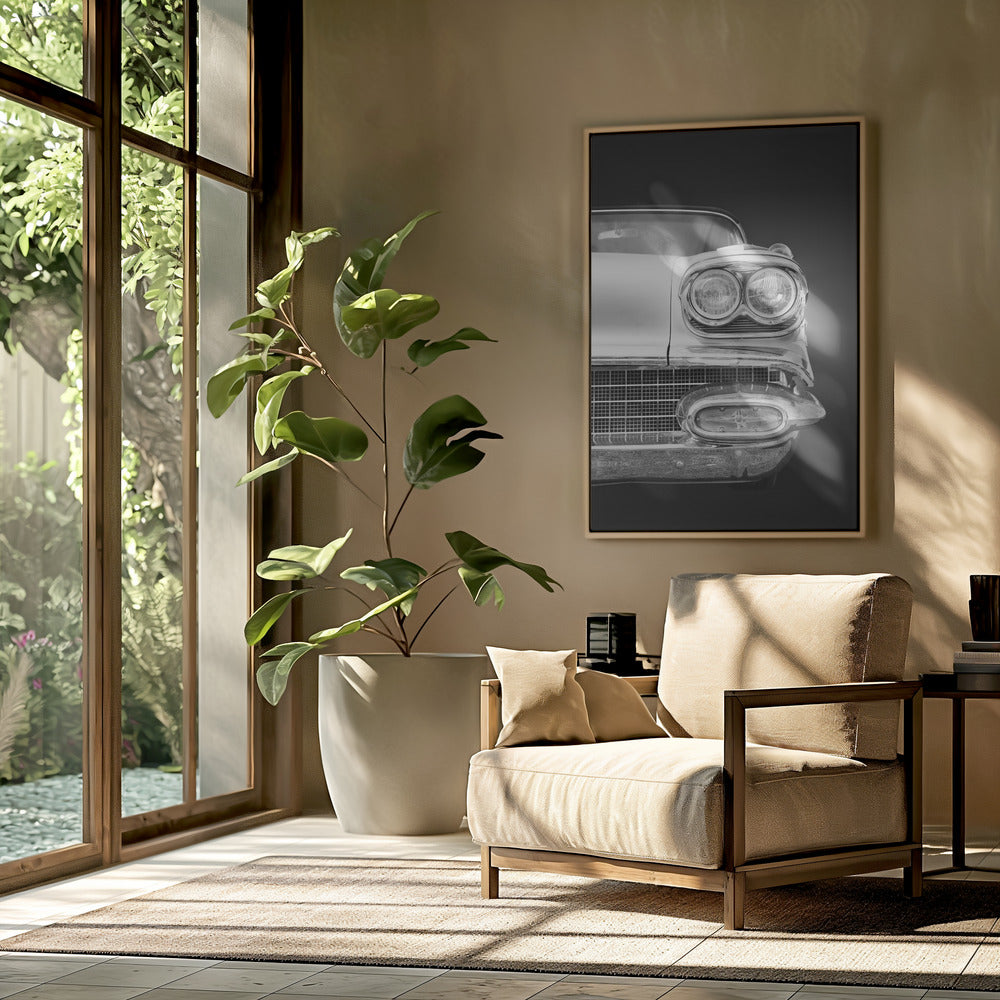 Amerikaanse klassieke auto Bonneville 1958 Cabriolet | Poster