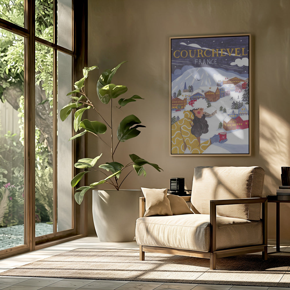 Reisposter vrouw in Frankrijk, Courchevel | Poster