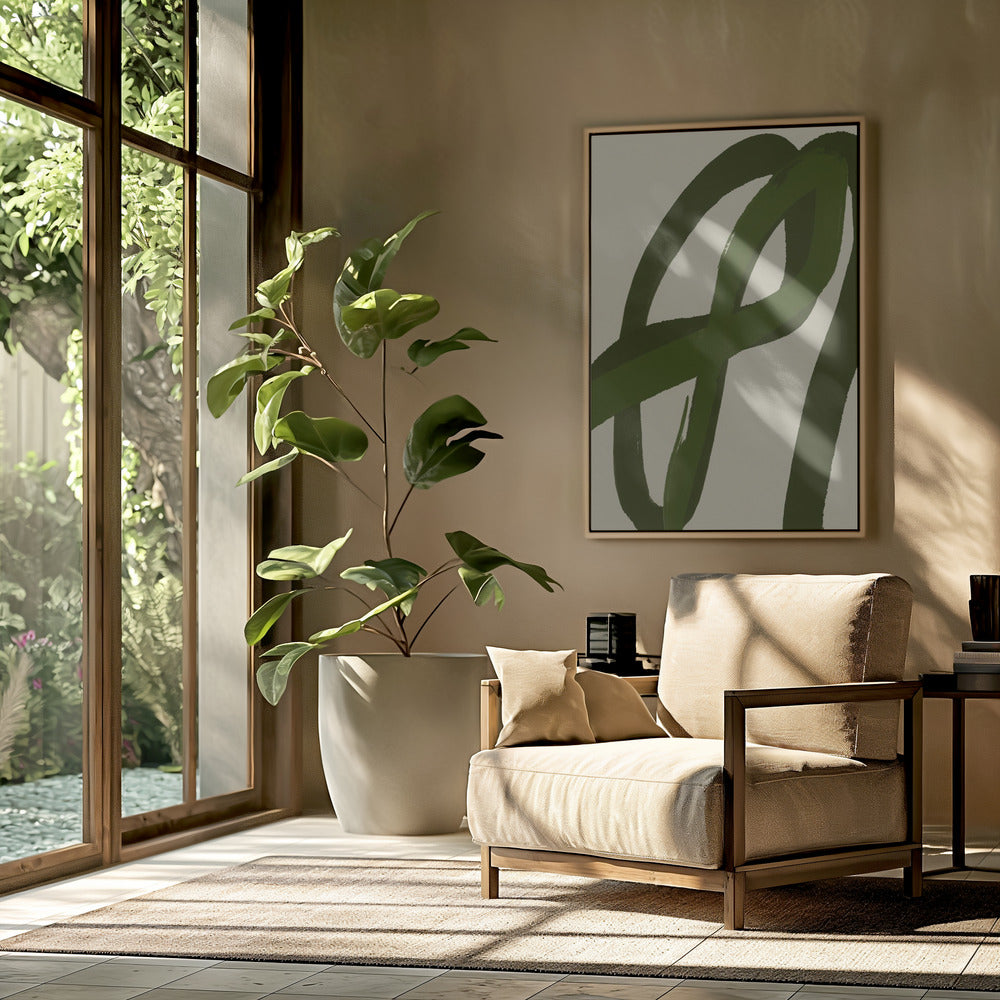 Groene bochten | Poster