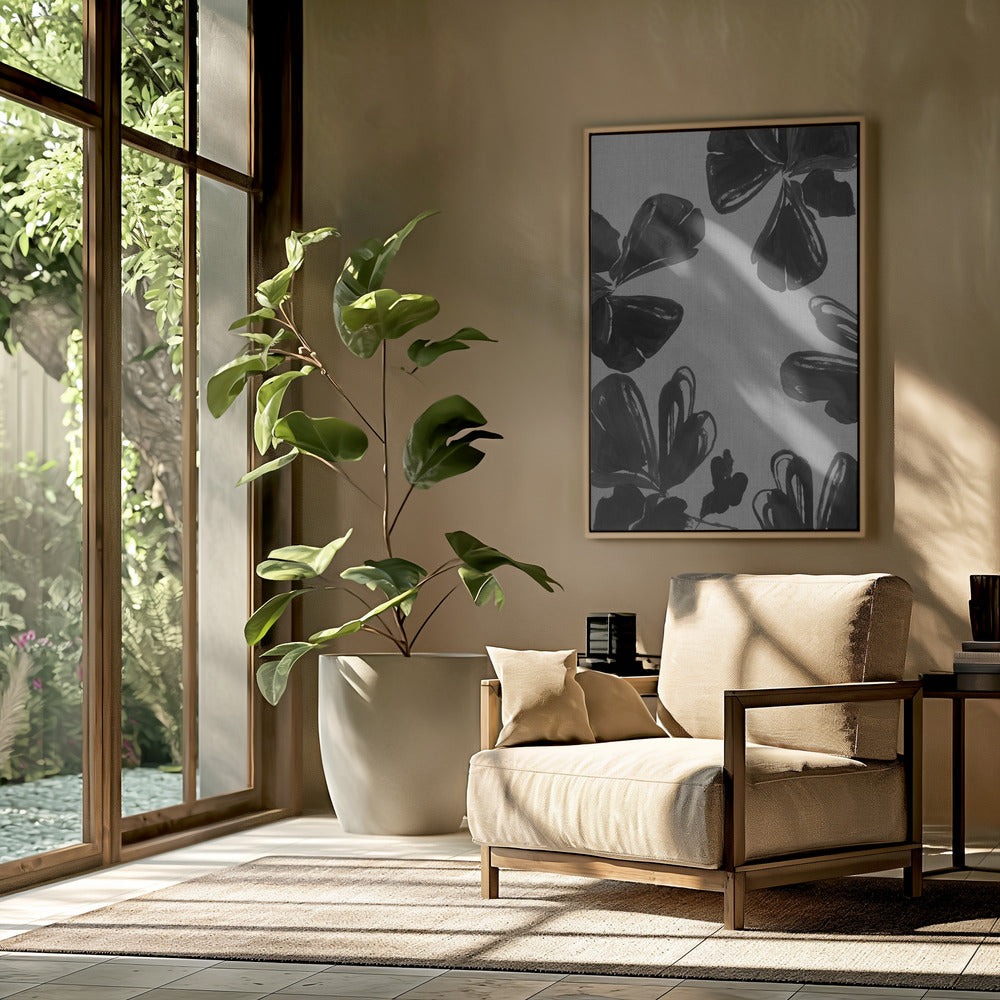Zwarte bloemen 5 | Poster