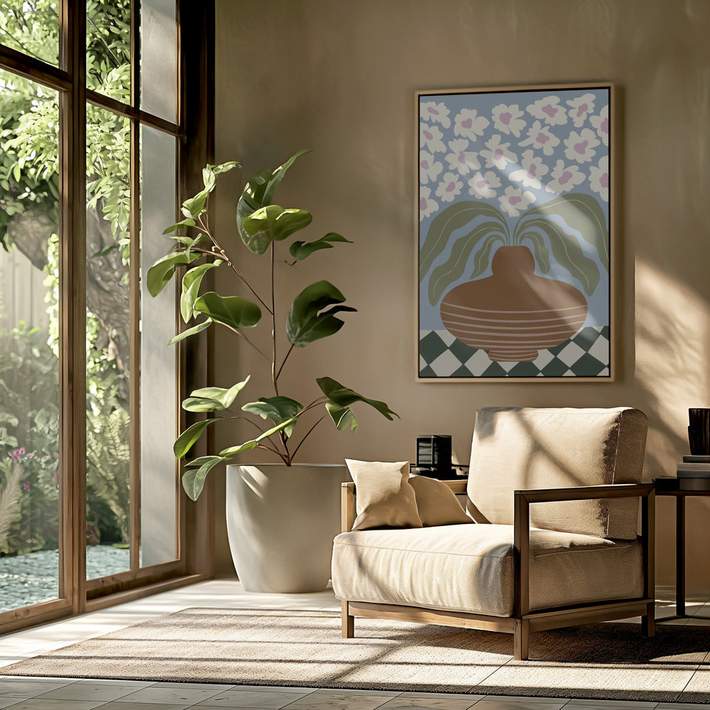 Retro Clay and Flower | Poster