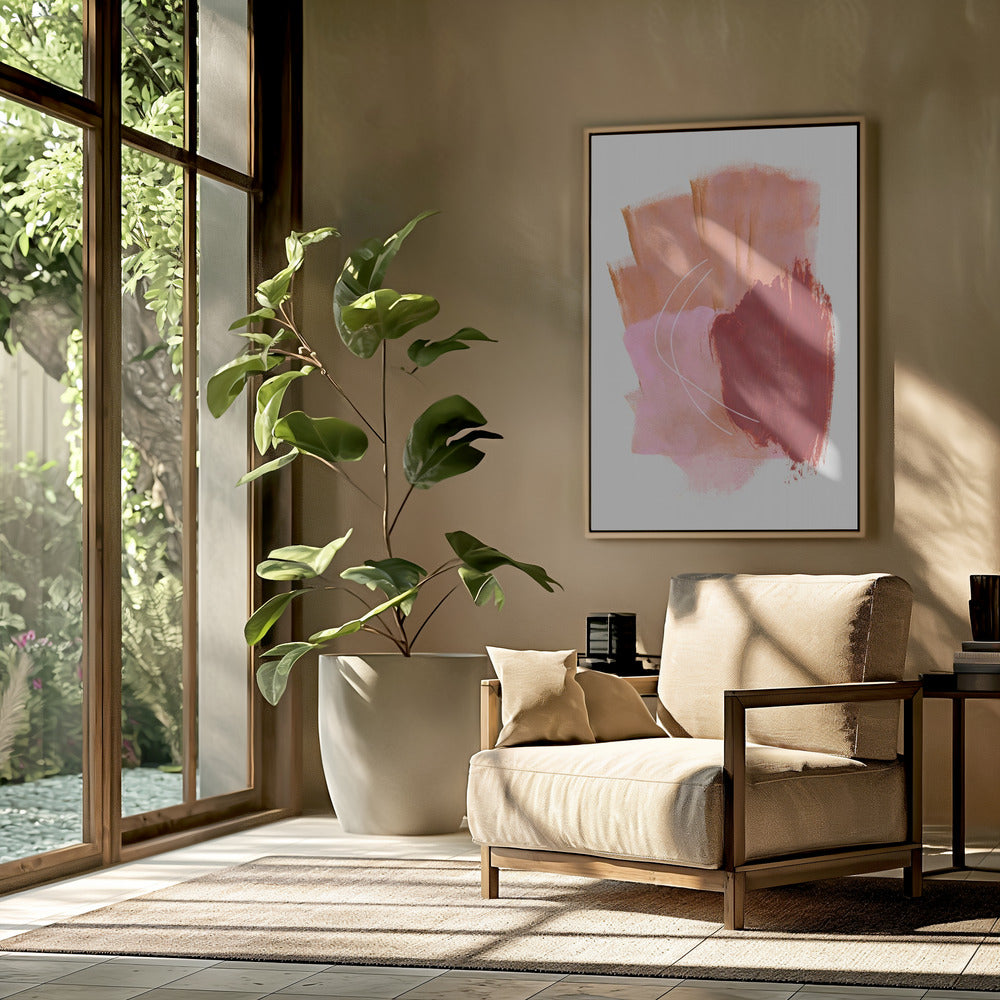 Abstracte penseelstreken 54 | Poster