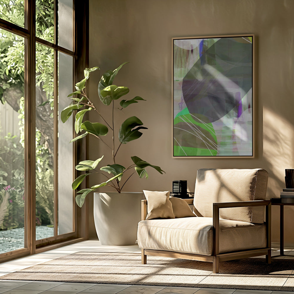 Abstracte groene vormen 1 | Poster