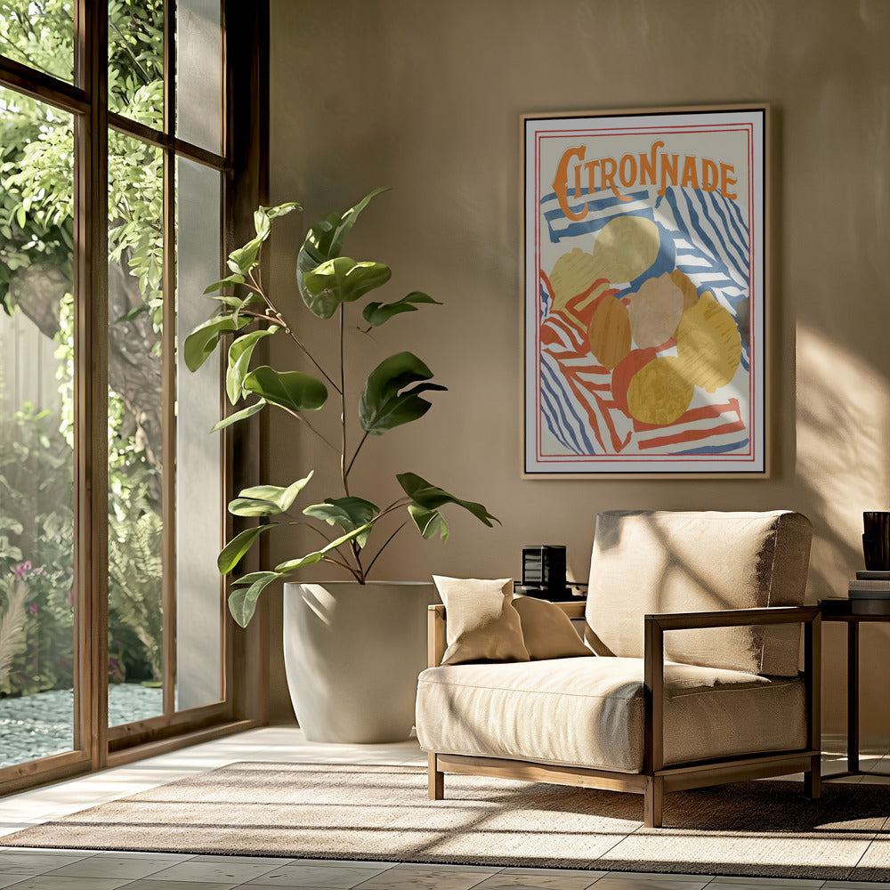 Citronnadeblauw en rood | Poster