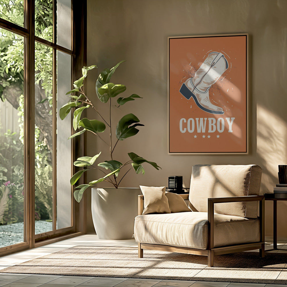 Vintage cowboylaarzen | Poster