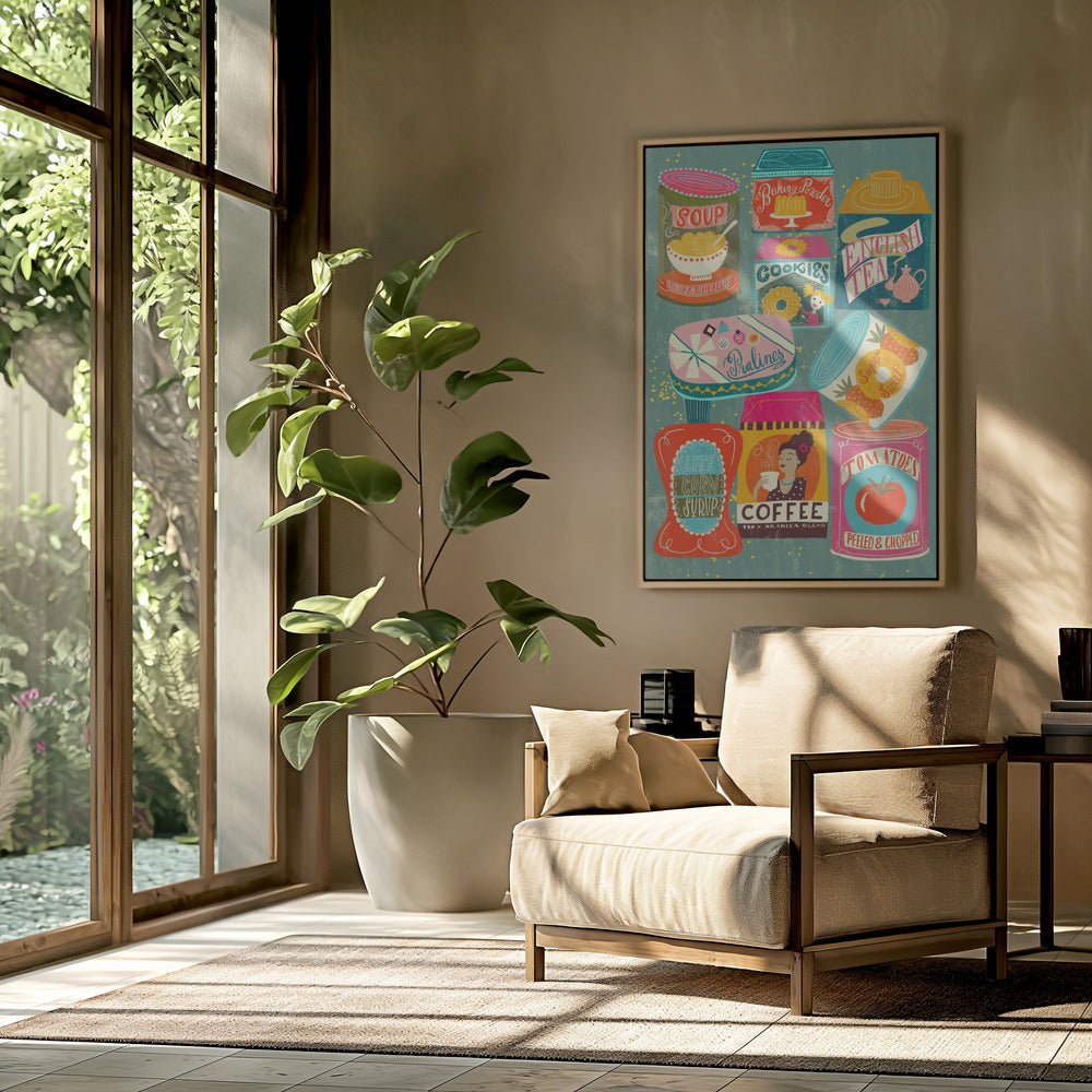 Colorful Pantry Turquoise | Poster
