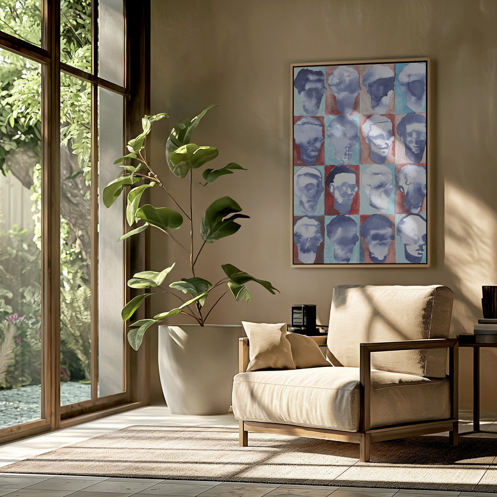 Aldo Rood Blauw 4x4 | Poster