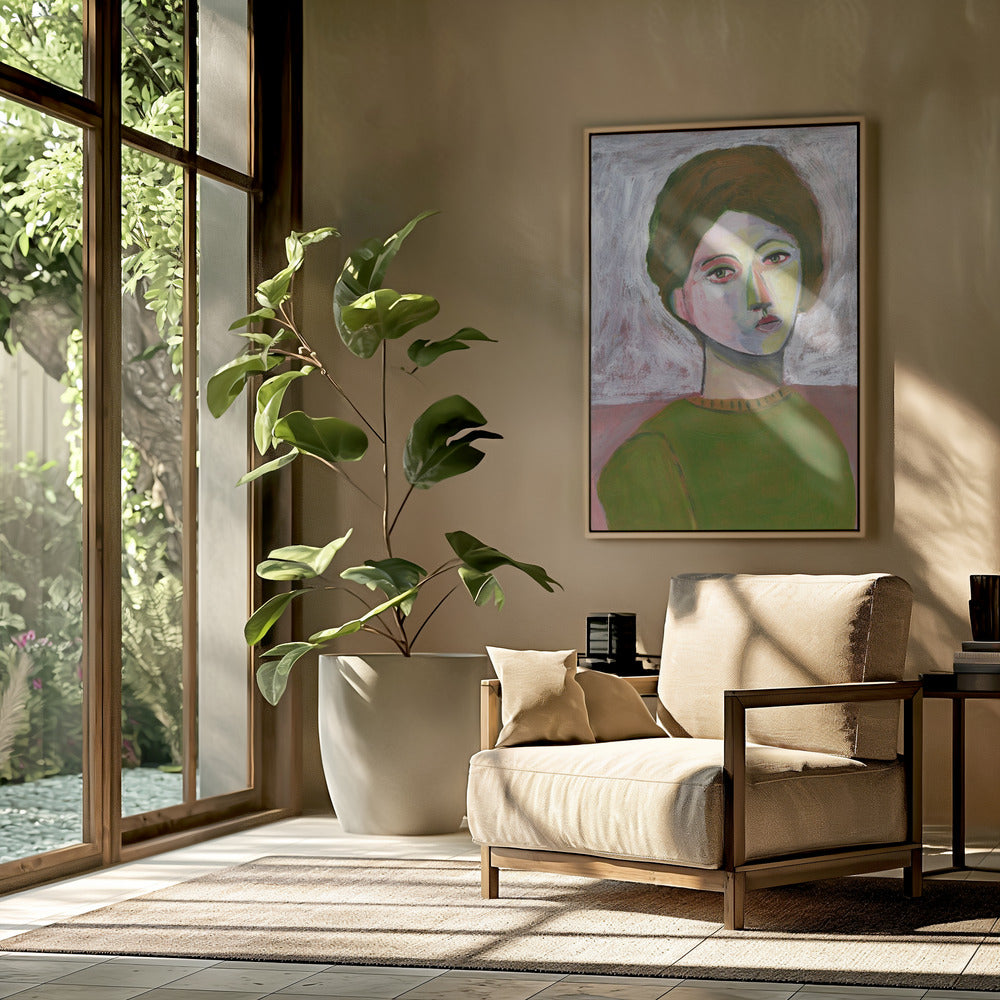 De vrouw in de groene trui | Poster