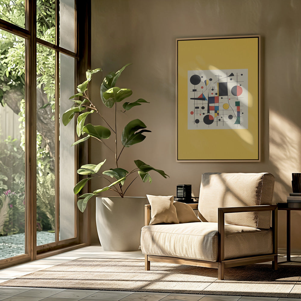 Abstracte geometrie en levendige kleuren | Poster