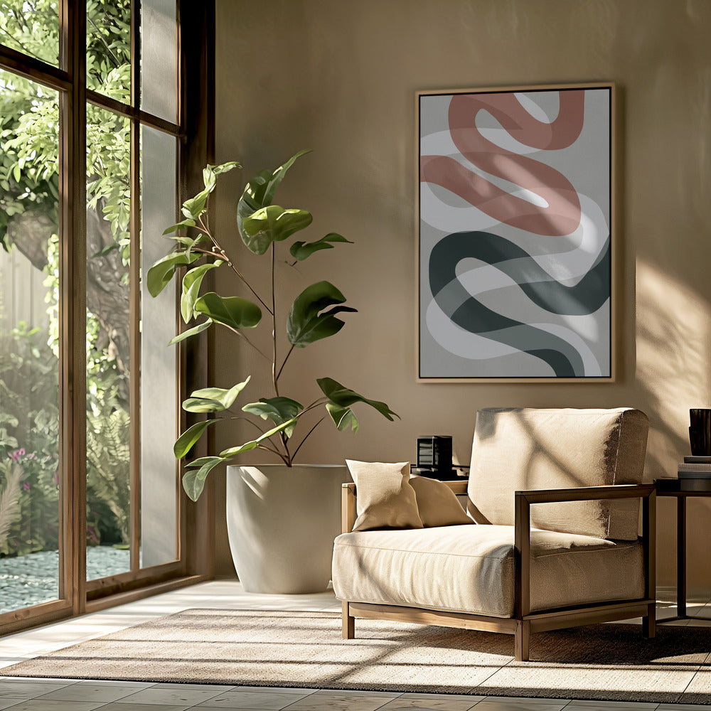 Expressionistische curven 1 | Poster