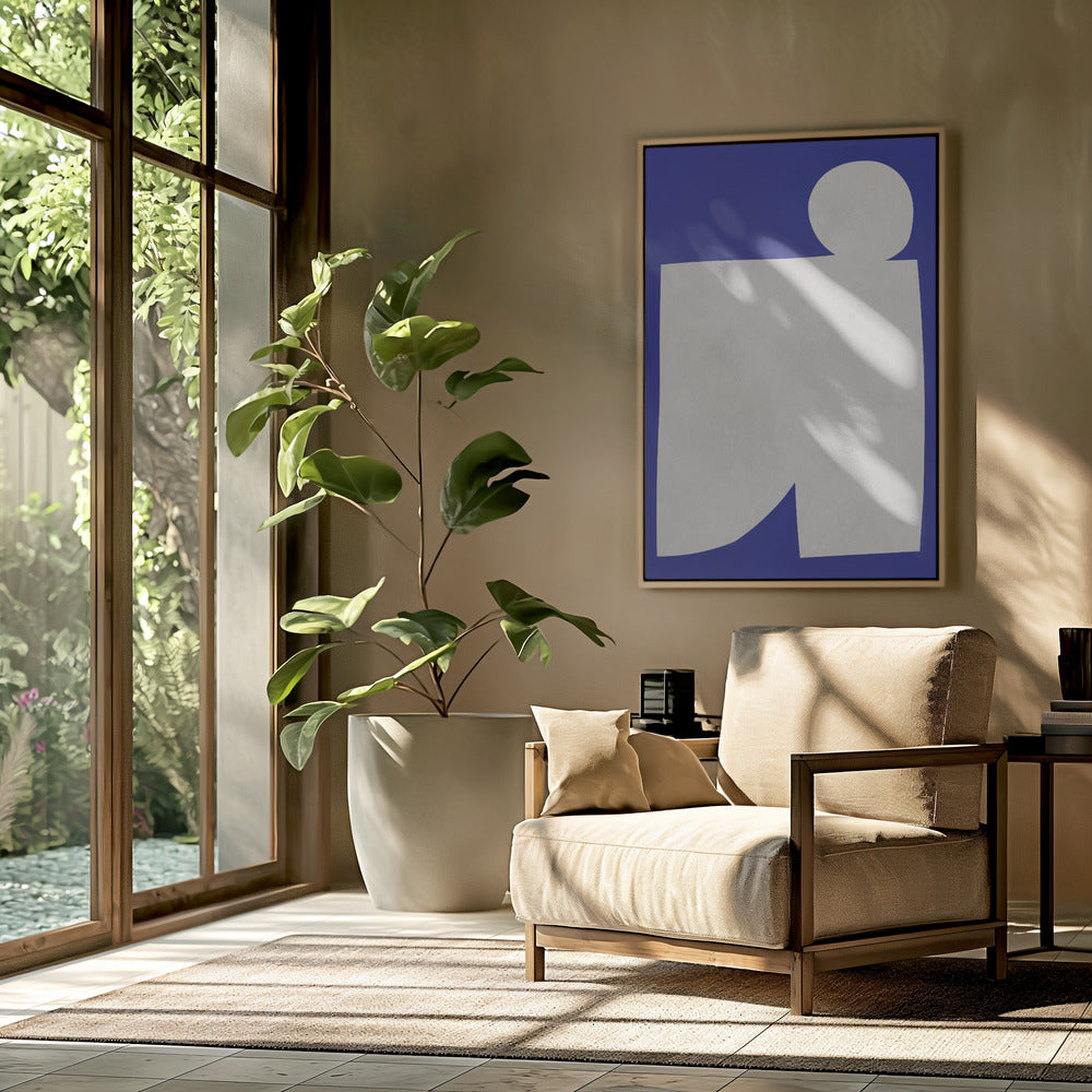 Blauw-witte kunst 2 | Poster