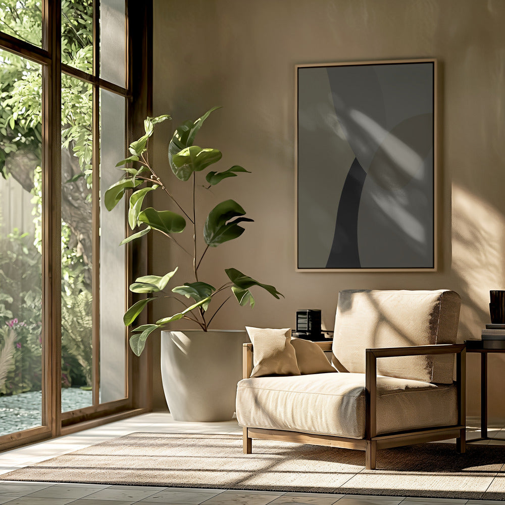 Abstract Neutral Shapes Print 1 | Poster