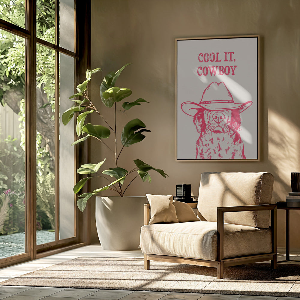 Cool it Cowboy Pink | Poster