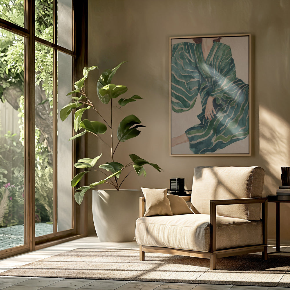 Groene Kimono Flow | Poster
