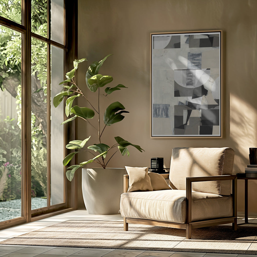 Monochrome compositie nr. 3 | Poster