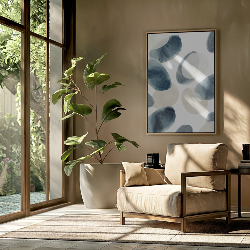Tinten blauw 3 | Poster