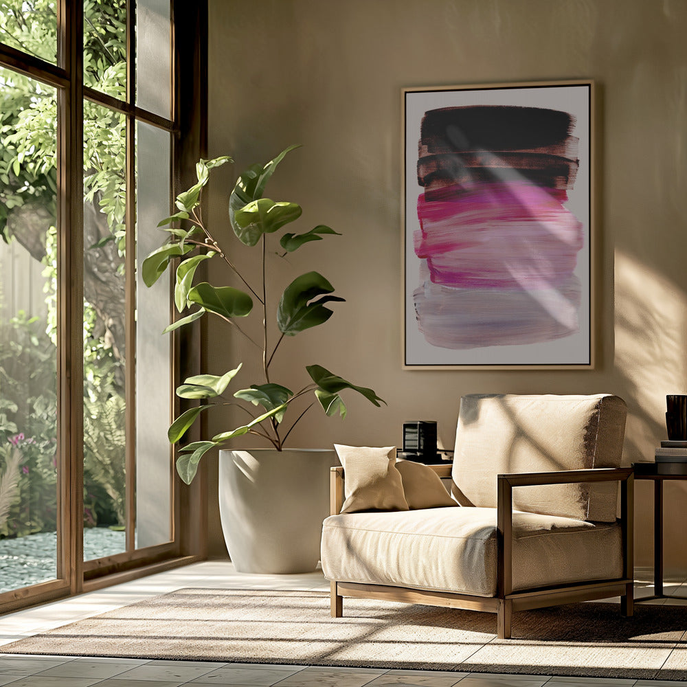 Abstracte penseelstreken 184 | Poster