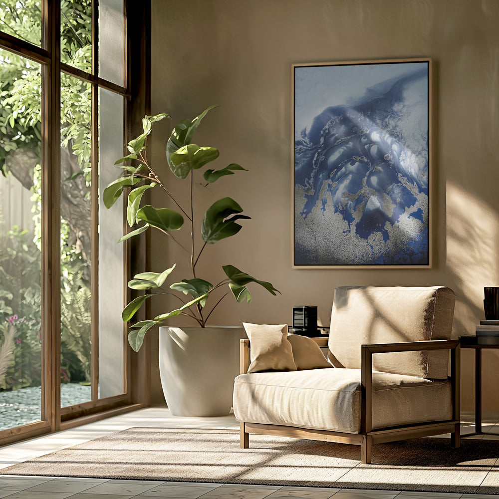 Soothing -&quot; Ocean Wave Waltz  1&quot; - Watercolor waves | Poster