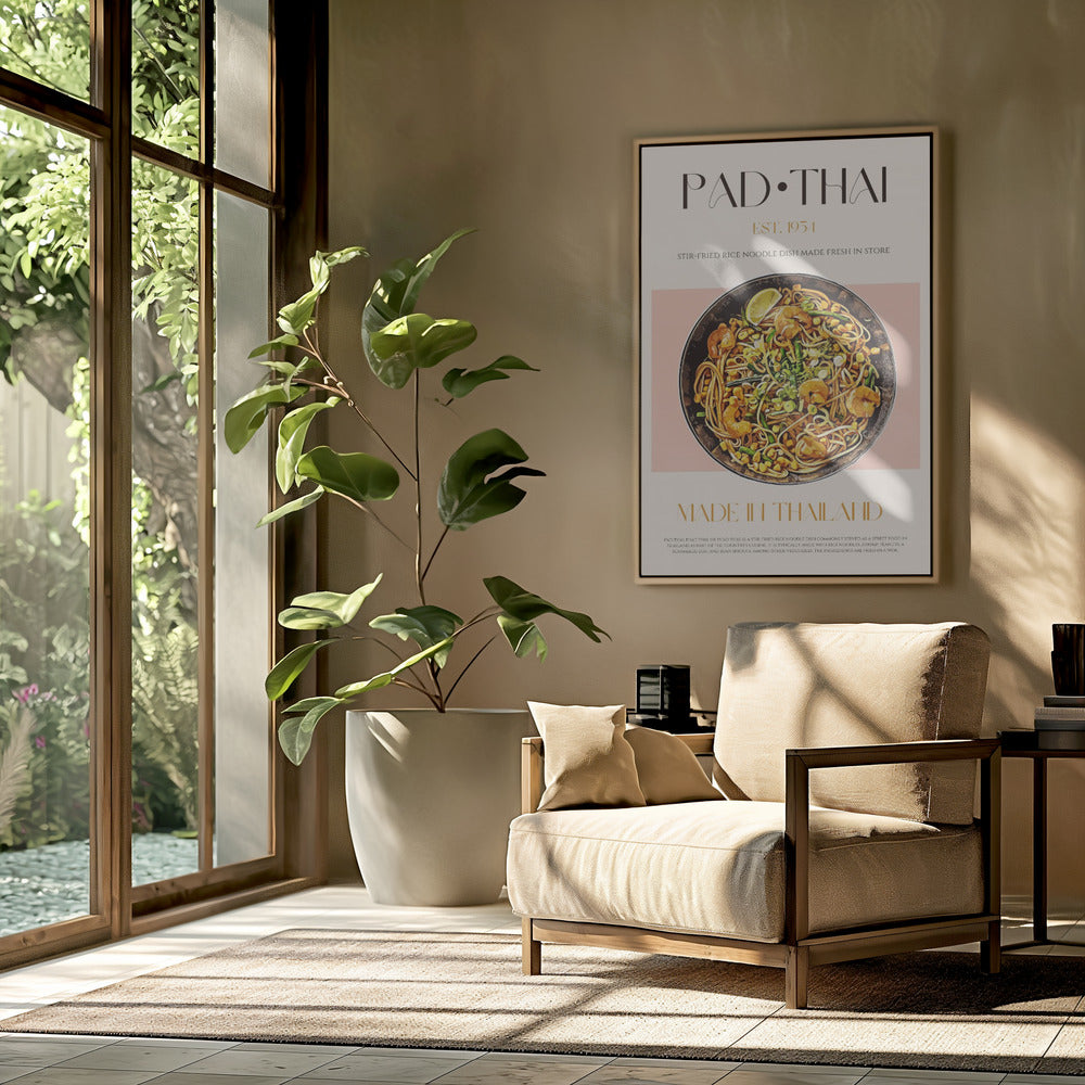 Elegante illustratie van Pad Thai | Poster