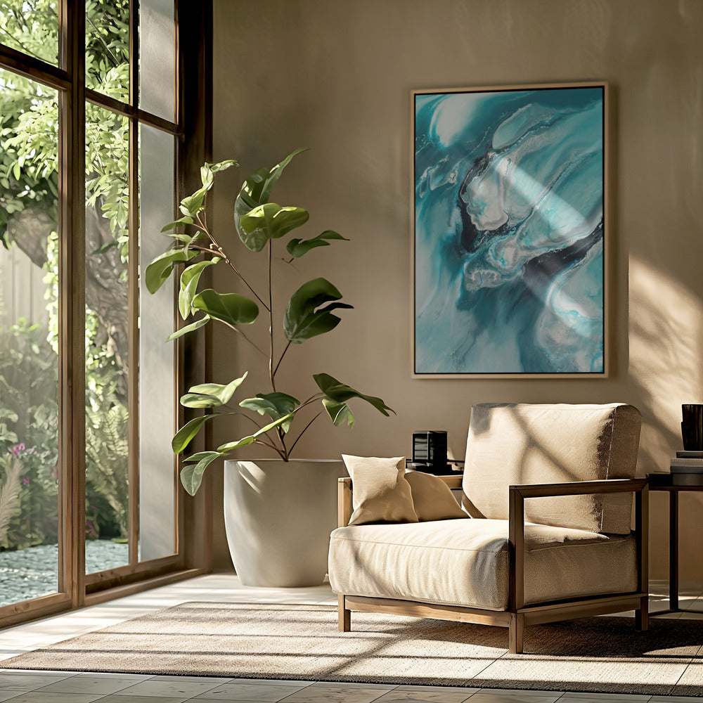 Oceaanblauw Aqua Turquoise "Ocean Teal" | Poster