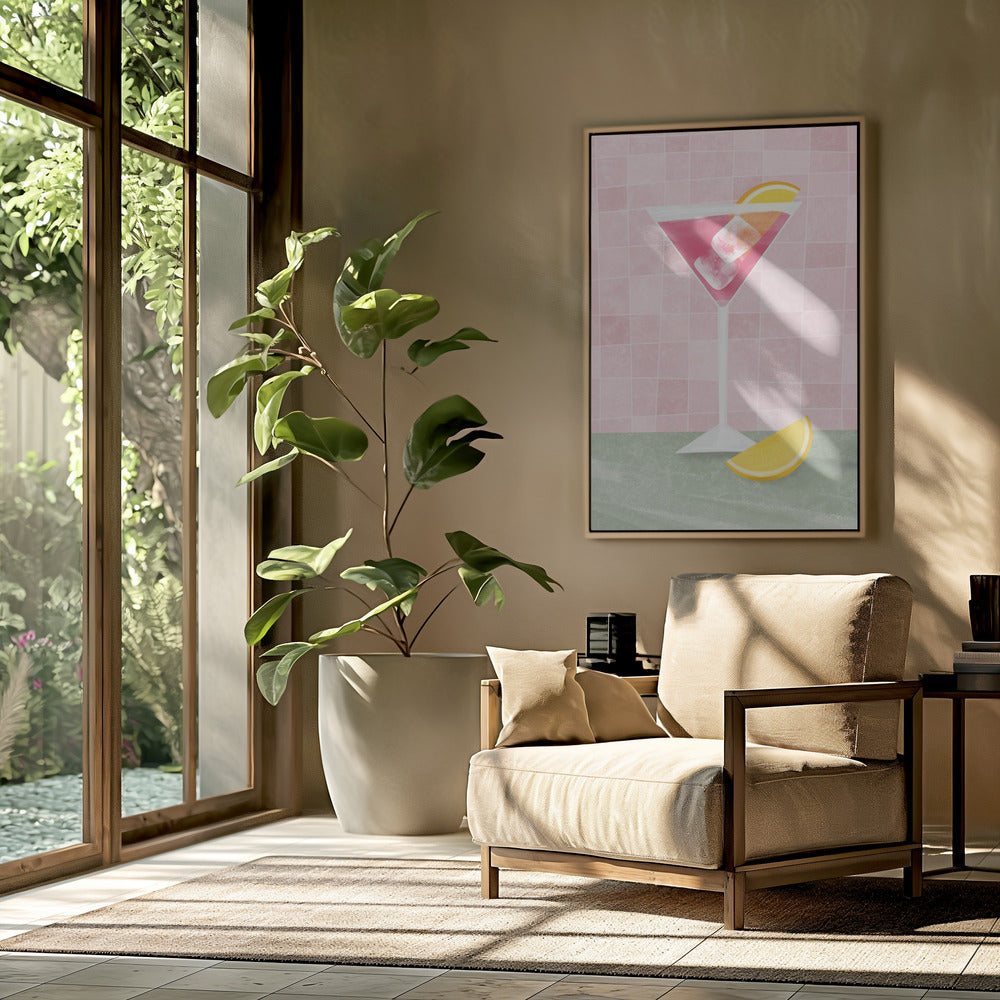 Roze cocktail | Poster