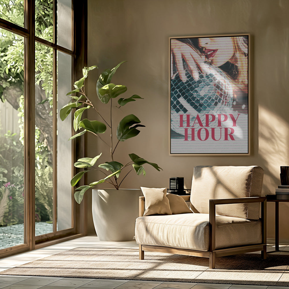 Woman with a Disco Ball | Poster