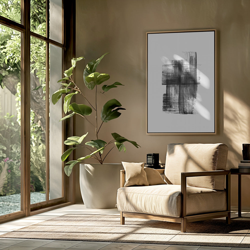Inkt %22zwart Inktstreken Nr. 03%22 | Poster