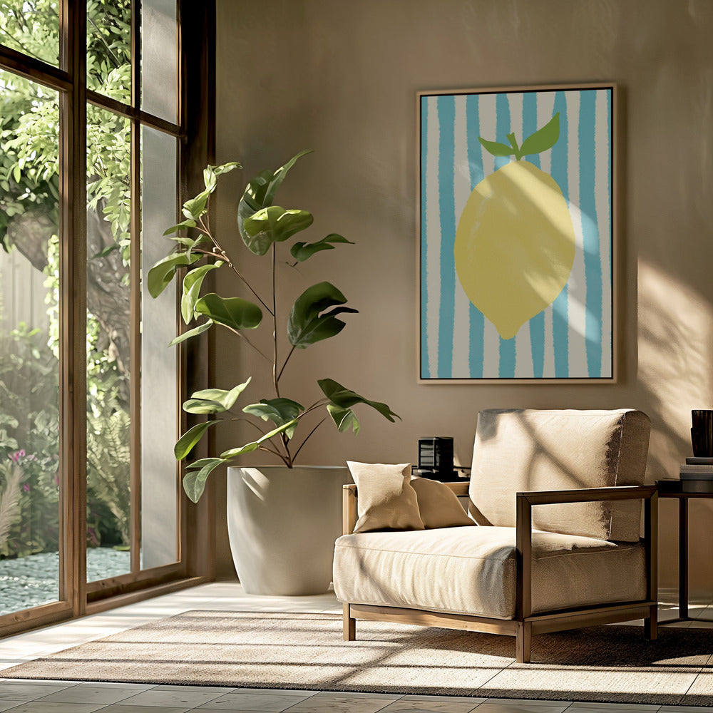 Limone lichtblauw | Poster