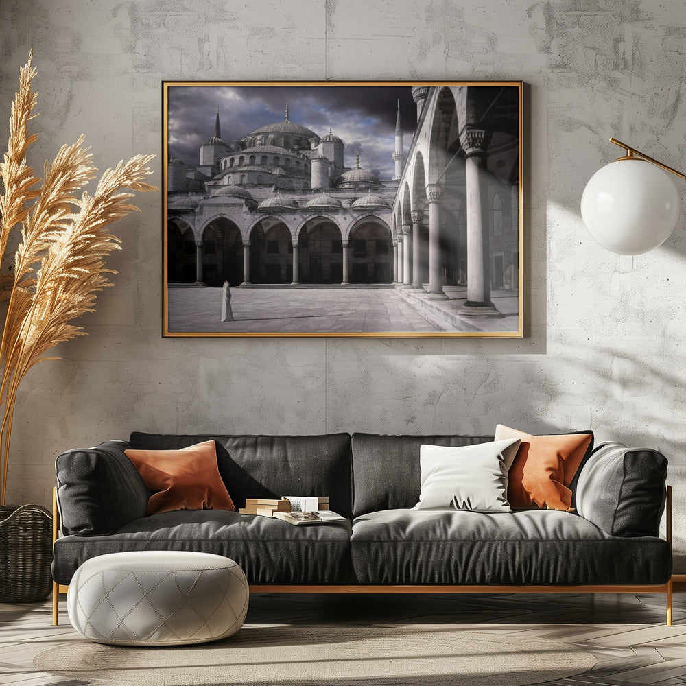 Lady and the mosque | Poster