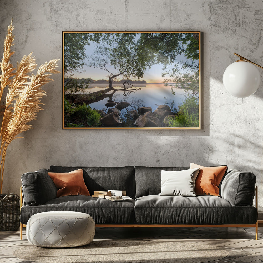 Uitzicht op het meer | Poster