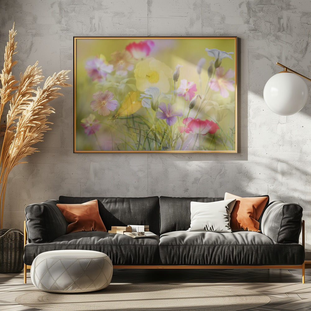 Kleine tuin in een zomerveld | Canvas