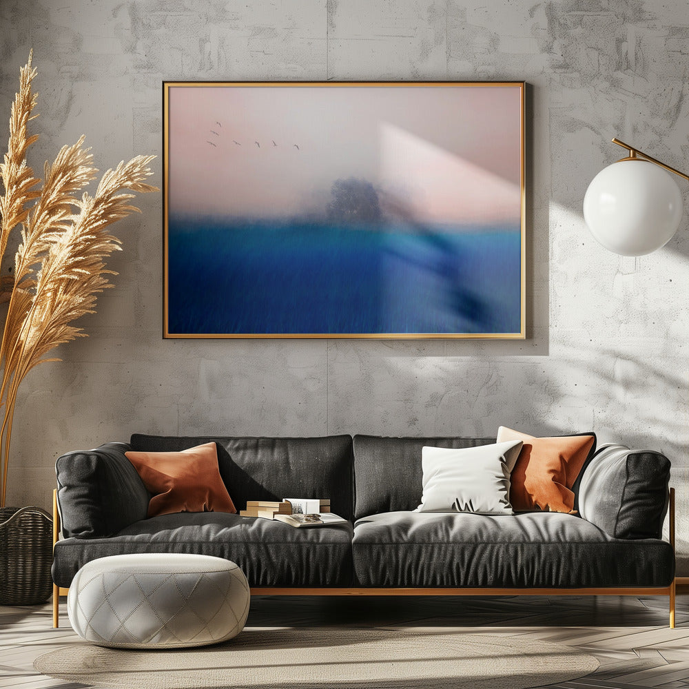 De boom op het blauw | Canvas