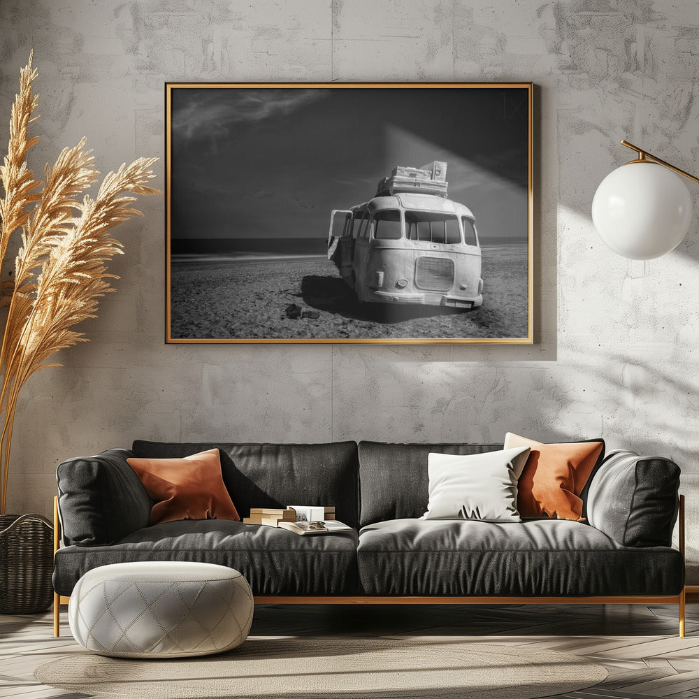 Beached Bus | Canvas