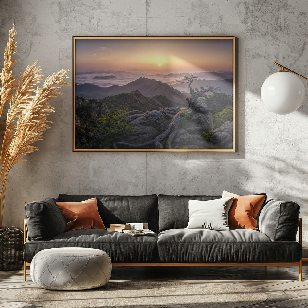 Zonsopgang op de top | Poster