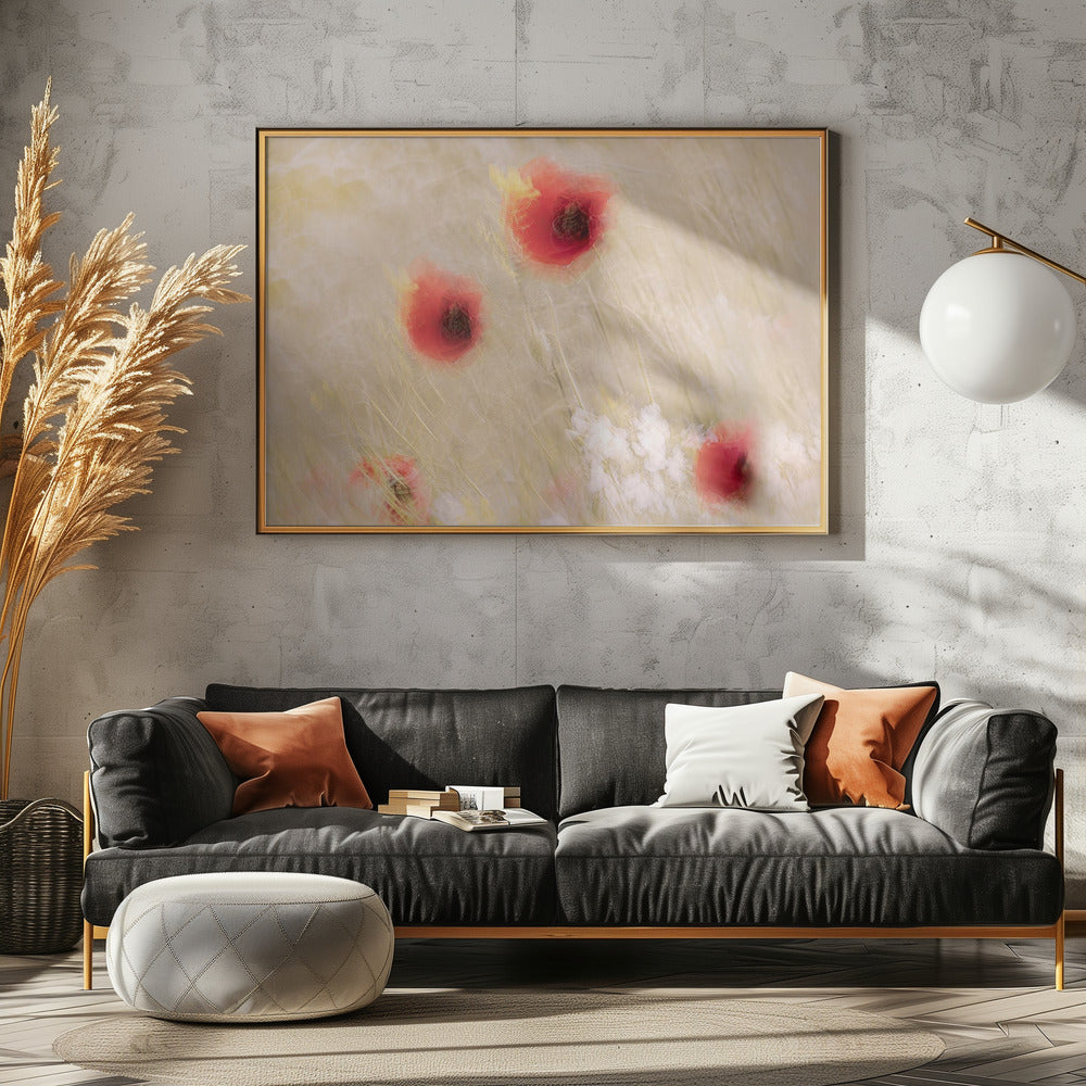 Tussen het gras | Canvas