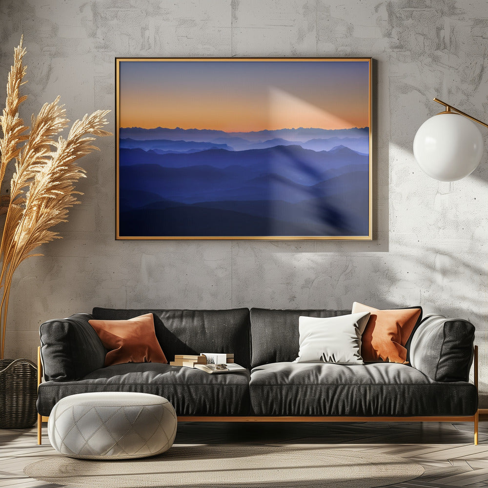 Mistige Bergen | Canvas