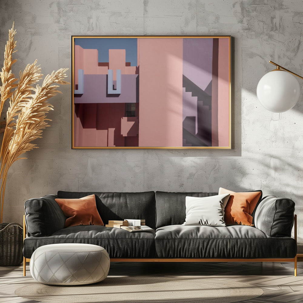 Muurschildering Rood #2 | Canvas