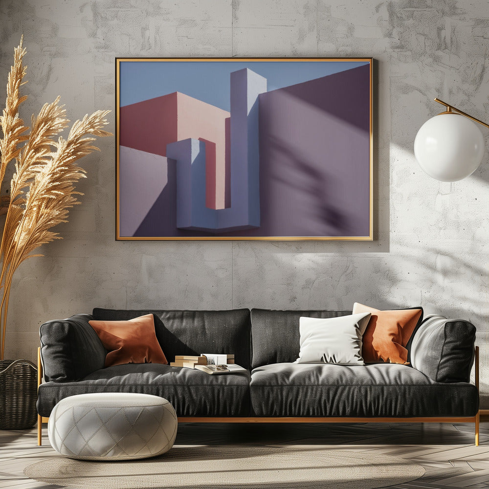 Muurschildering Rood #4 | Poster