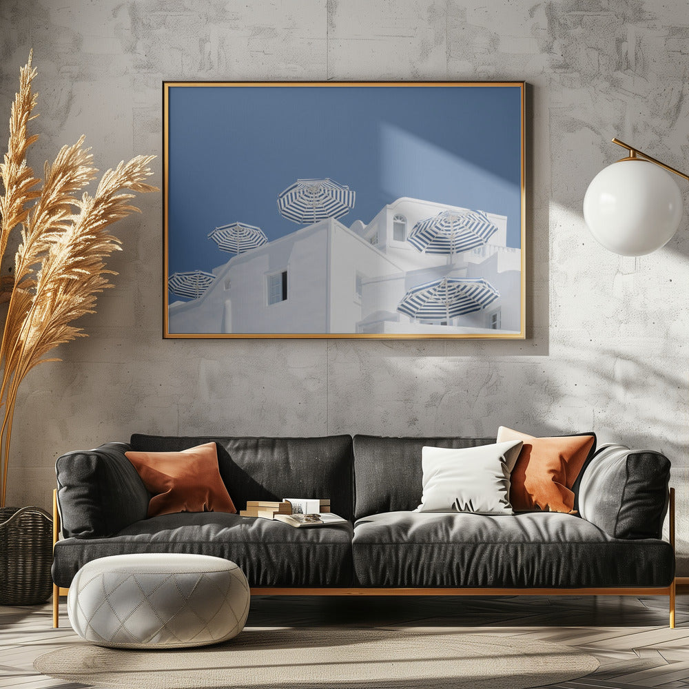 Blauw en wit | Canvas