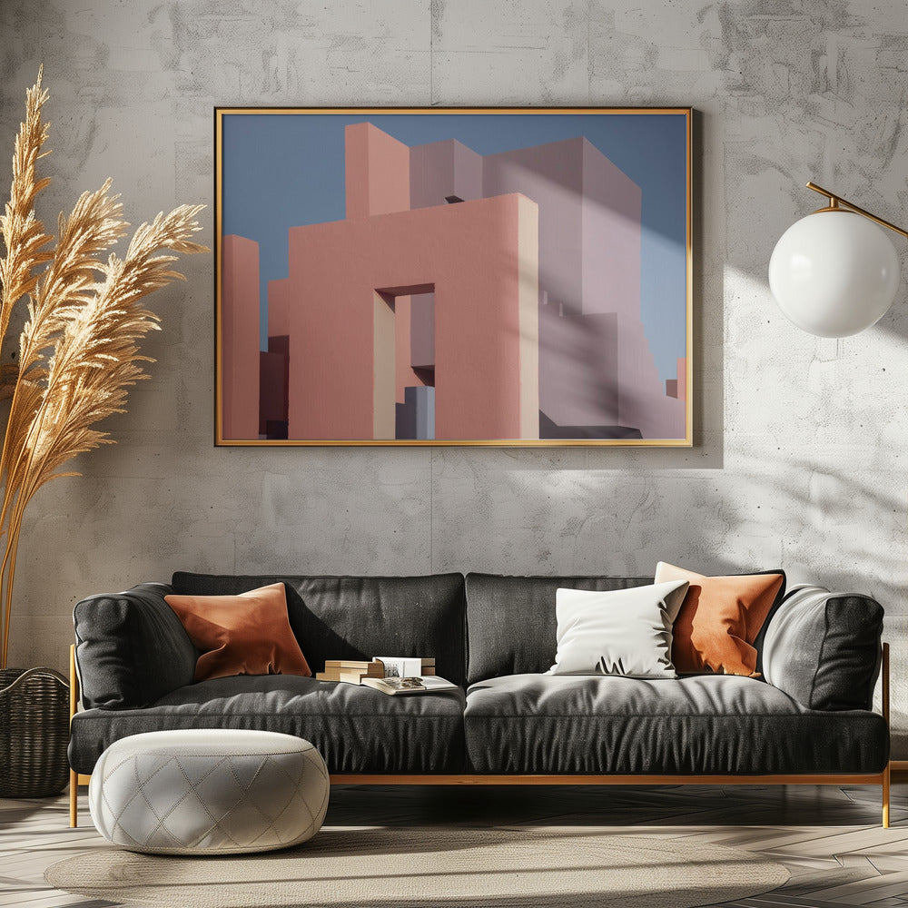Muurschildering Rood #48 | Canvas