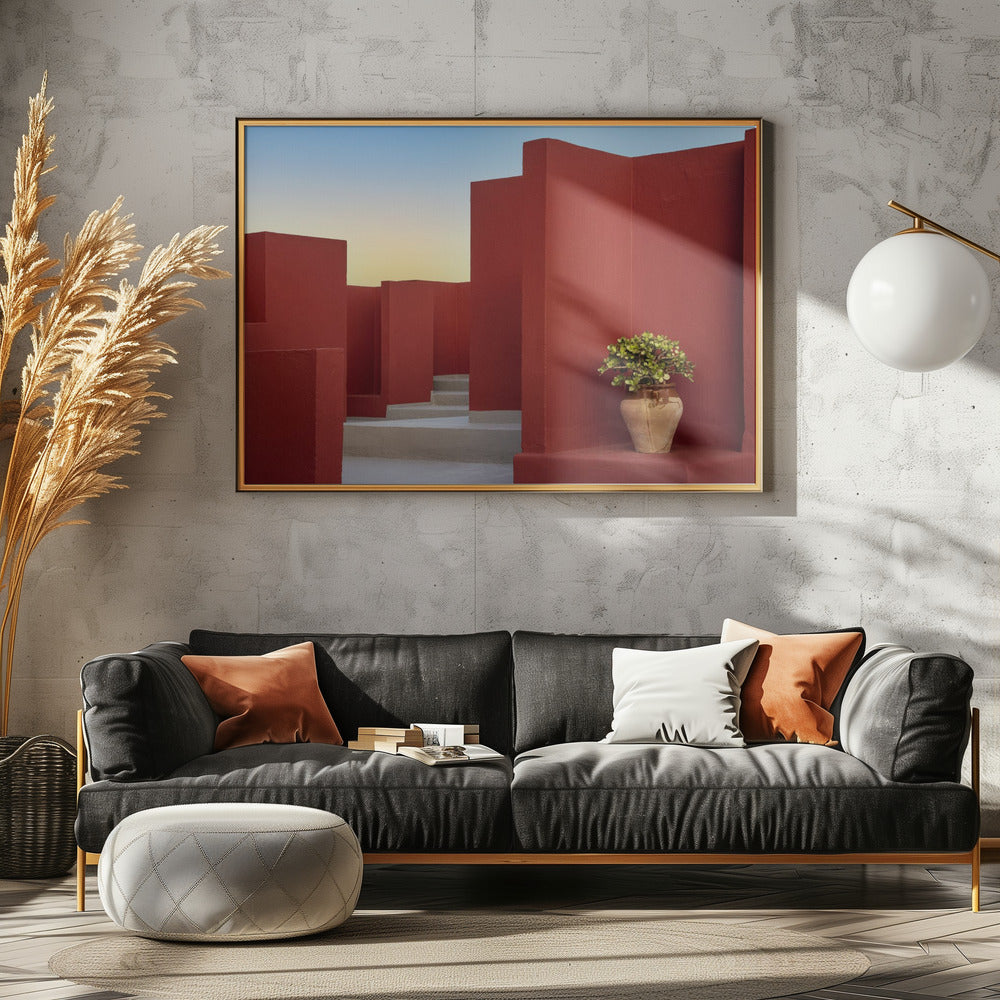 Muurschildering Rood #51 | Poster