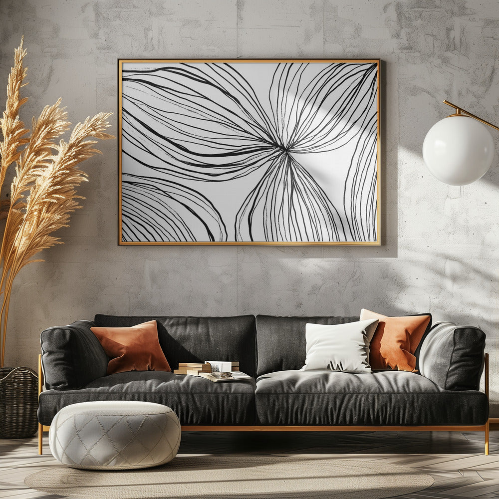 Vloeiende bloemblaadjes | Canvas