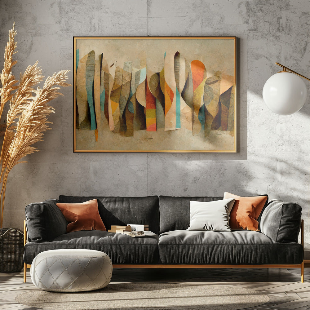 Gebogen caleidoscoop | Canvas