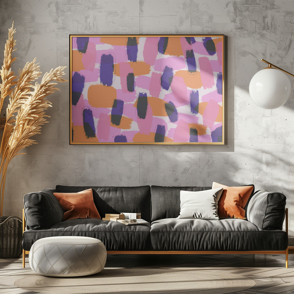 Vette kleurstreken | Canvas