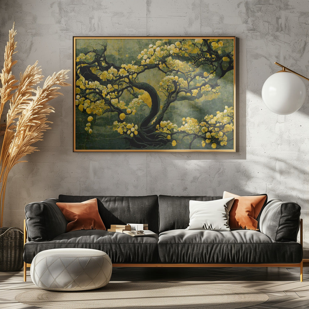 Gouden Bloesemboom | Poster