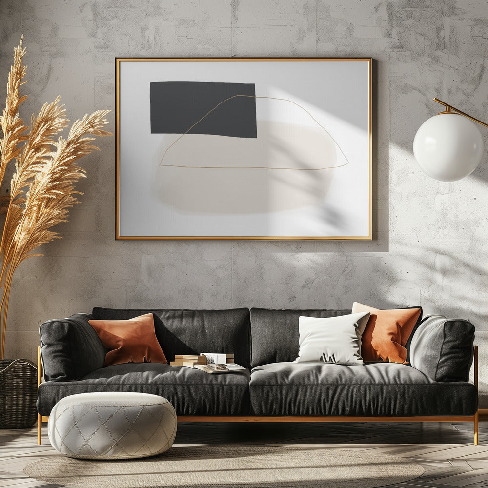 Geometrische vormen en gedempte tinten | Canvas