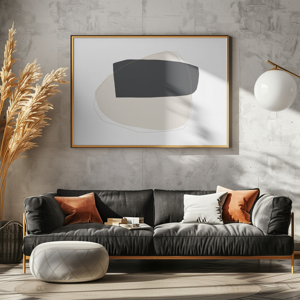 Geometrische vormen en neutrale kleuren | Poster