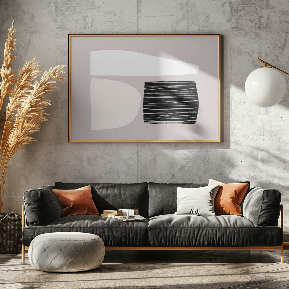 Geometrische vormen in neutrale tinten | Poster