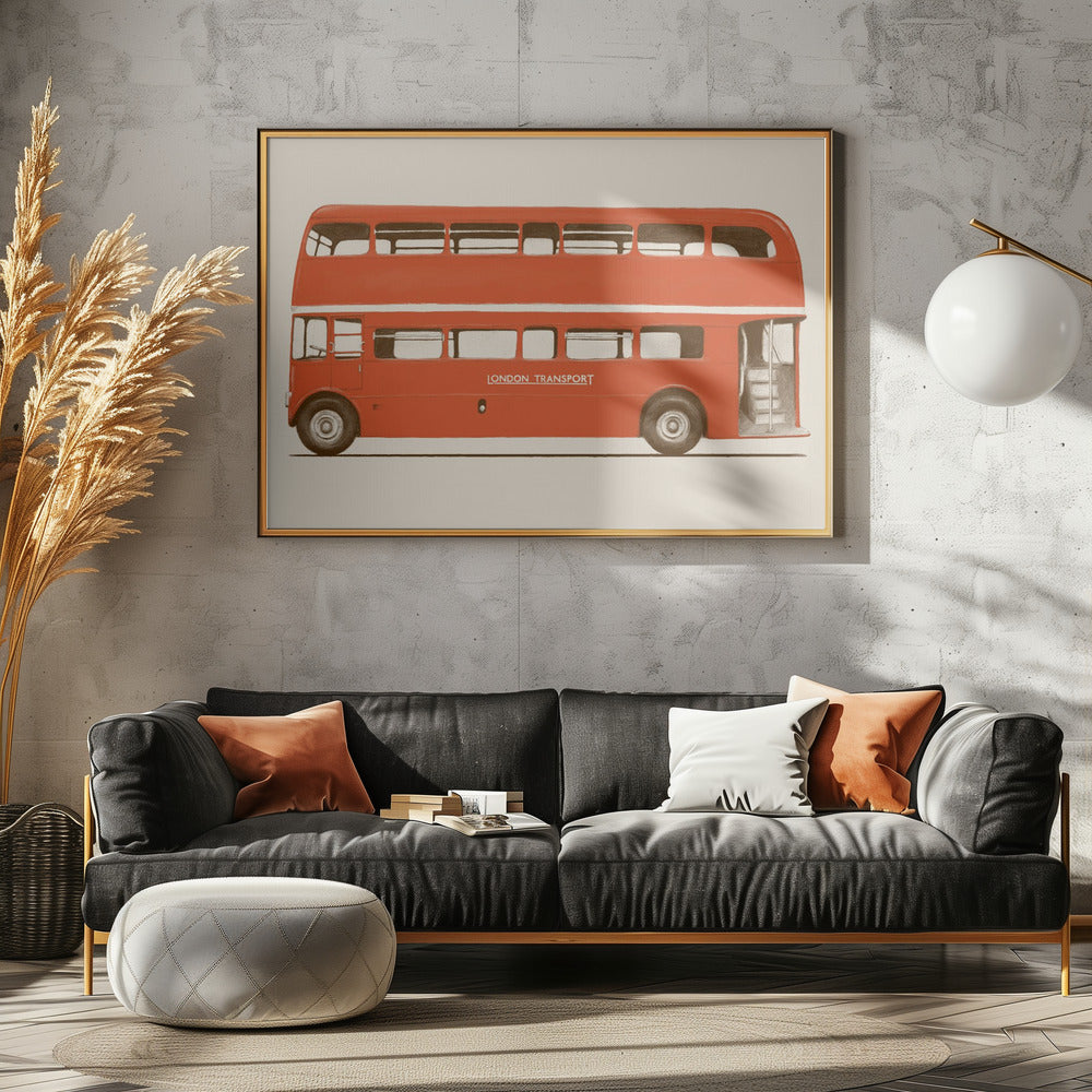 Rode Engelse bus | Canvas