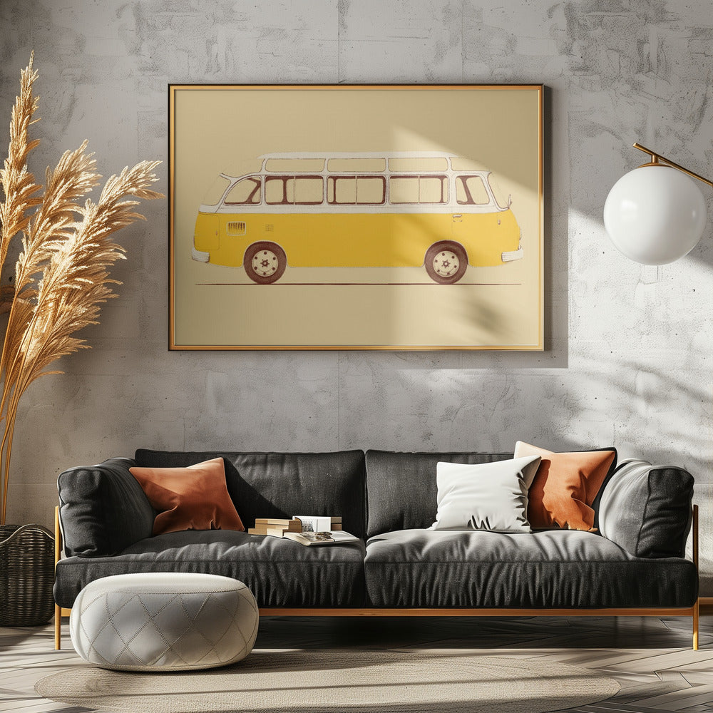 Gele bestelwagen | Poster